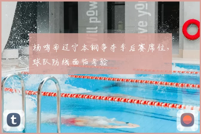 杨鸣率辽宁本钢争夺季后赛席位，球队防线面临考验